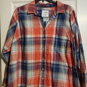 Sonoma Women's multi colored long sleeve shirt 3x